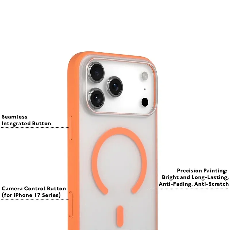 Capa Apokin Youngkit para iPhone 17 Pro / 18 Pro Transparente Laranja - Imagem 3