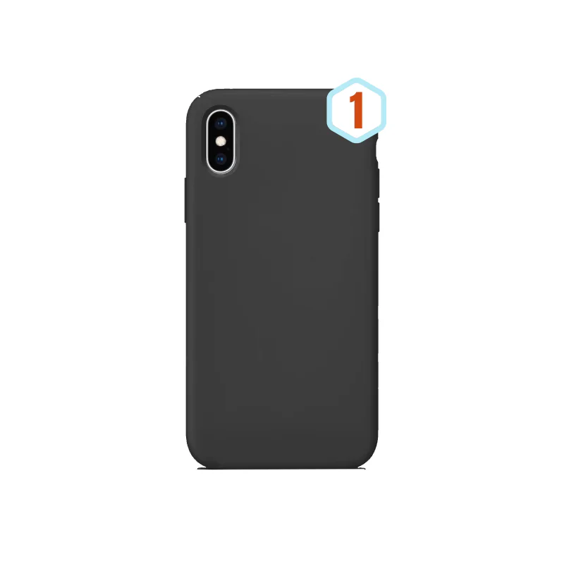 Capa de Silicone Líquido Apokin para iPhone Xs Max, Preto 11 - Imagem 4