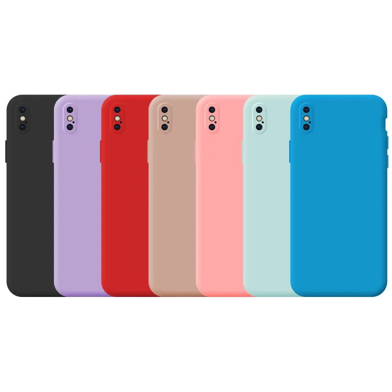 Capa de Silicone Apokin com Proteção de Câmara 3D para iPhone X / XS Lilás - Imagem 1