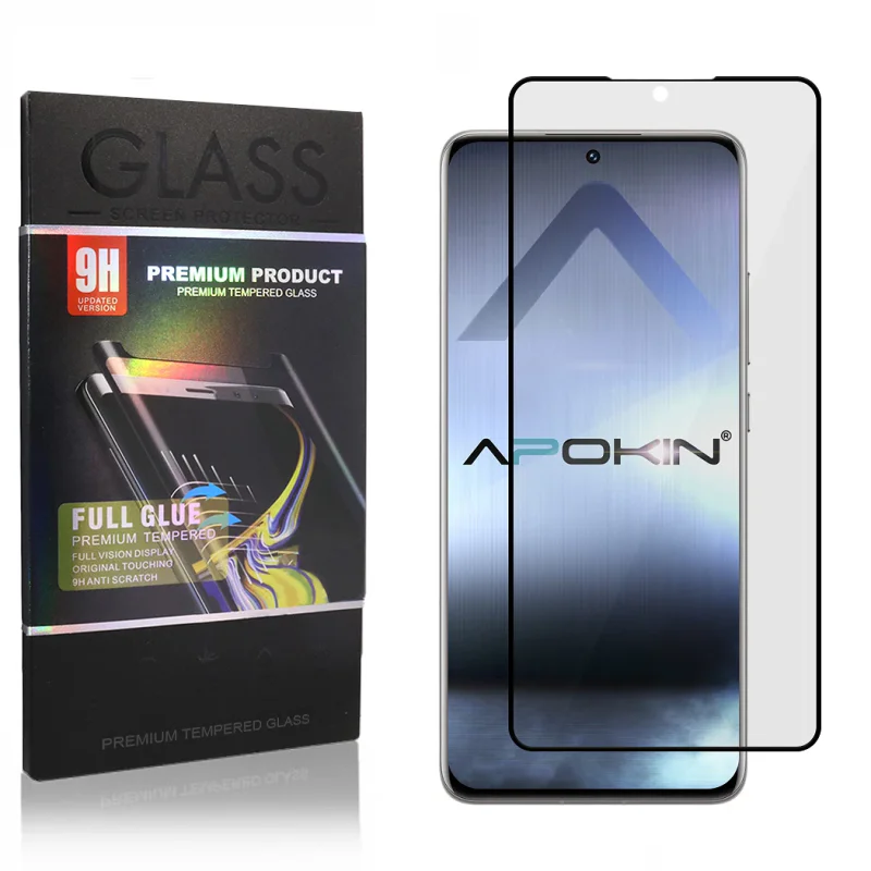Película de Vidro Temperado Curvo Apokin Full Glue para Xiaomi 12 Pro Transparente