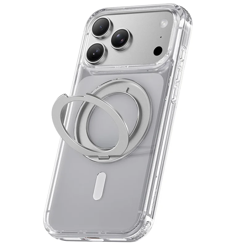 Capa Apokin Raptic Air Stand com Suporte MagSafe para iPhone 18 Pro Max Transparente - Imagem 3