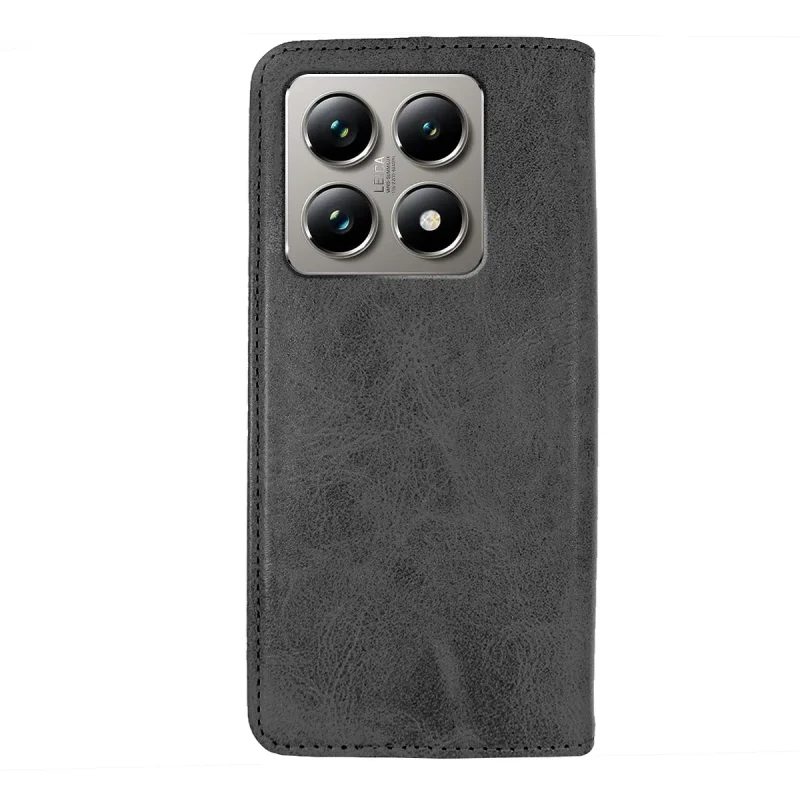 Capa Apokin em Pele Sintética com Porta-Cartões para Xiaomi 14T Pro Preto - Imagem 4