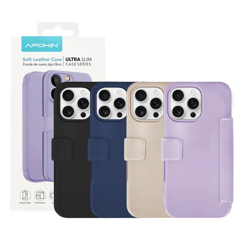 Capa Apokin para iPhone 16 Pro Max Silicone com Efeito Pele Azul - Imagem 1