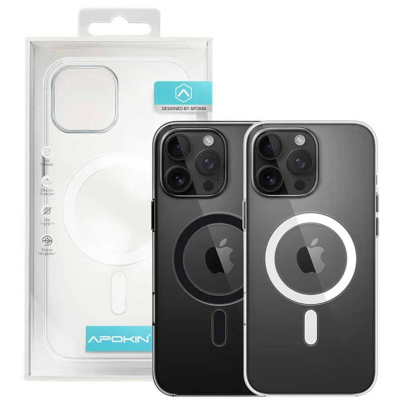 Capa em Policarbonato Apokin para iPhone 16 Pro Max com MagSafe Preto - Imagem 1