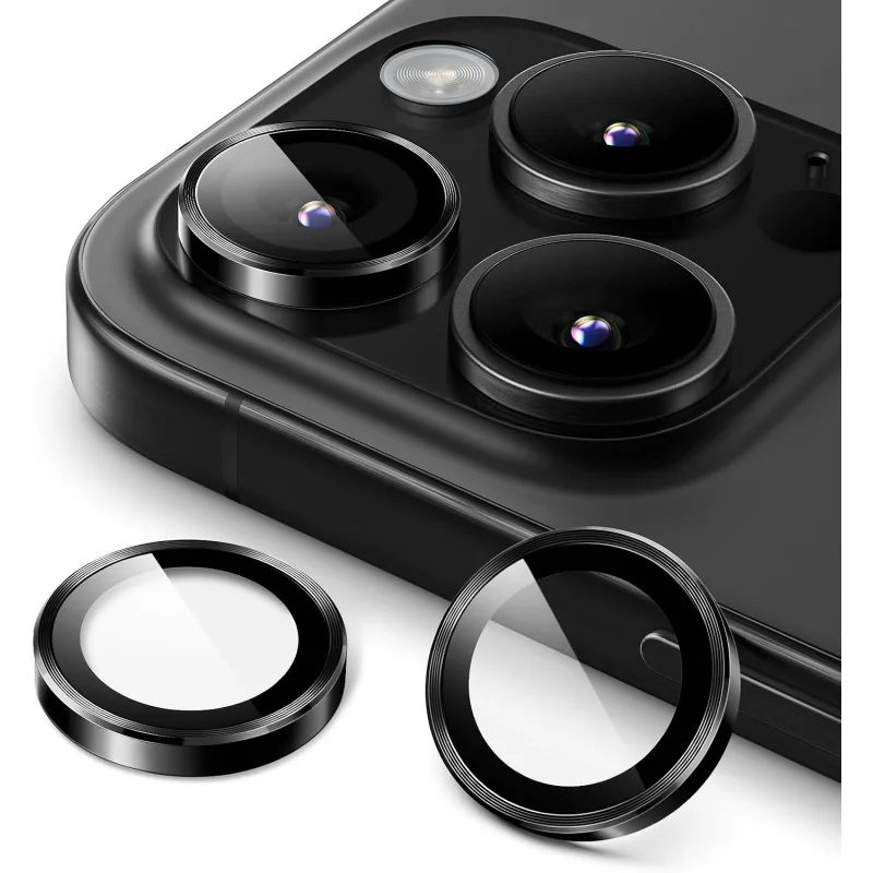 Protetor de Lentes em Vidro Temperado com Anel Metálico Apokin para Apple iPhone 18 Pro e iPhone 18 Pro Max Azul - Imagem 5