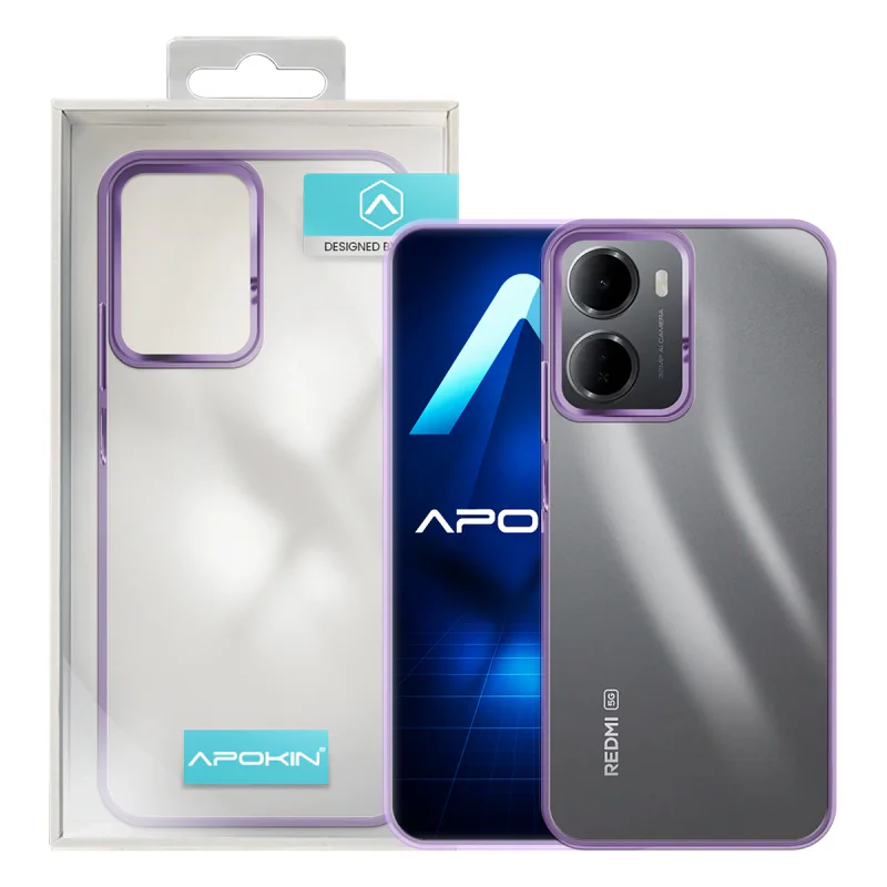 Capa Apokin para Xiaomi Redmi 15A Acrílica Transparente Preto - Imagem 4