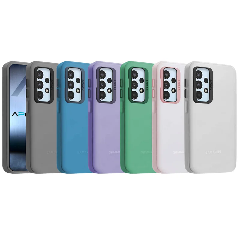 Capa Apokin para Samsung Galaxy A13 5G em Silicone Mate com Suporte Variedade de cores - Imagem 1