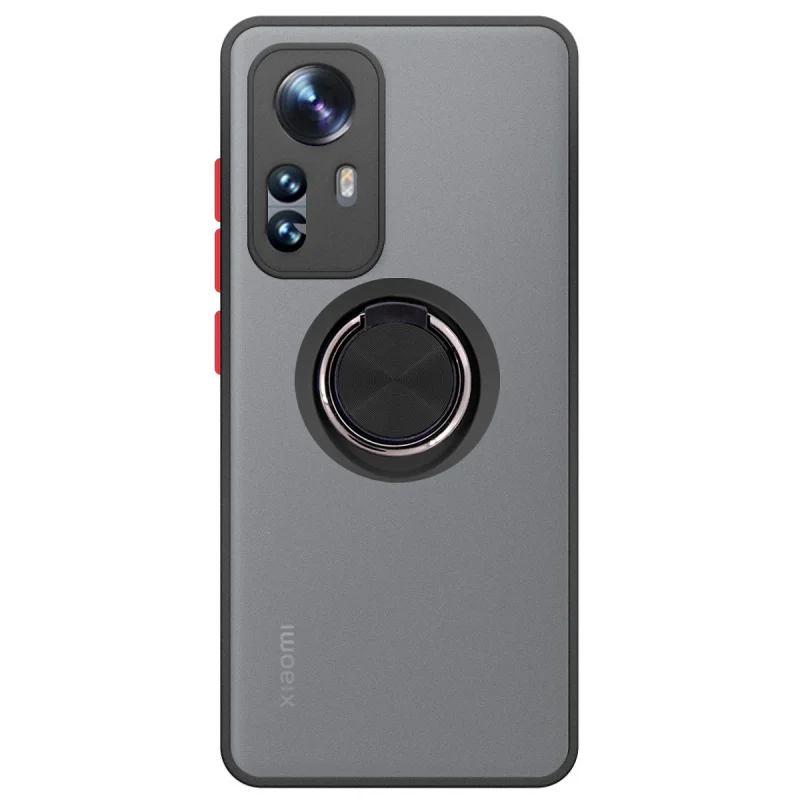 Capa Apokin para Xiaomi 12 Pro em Gel Fumado com Suporte e Íman Azul - Imagem 4