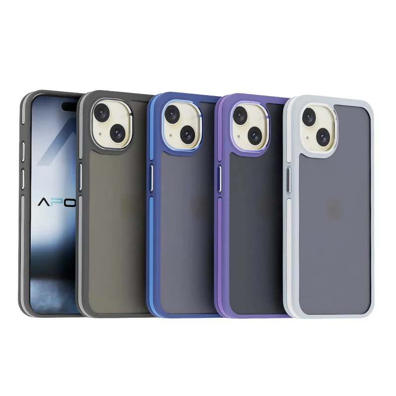 Capa Apokin para Apple iPhone 14 e iPhone 13 com Alumínio Fumada Preto - Imagem 1
