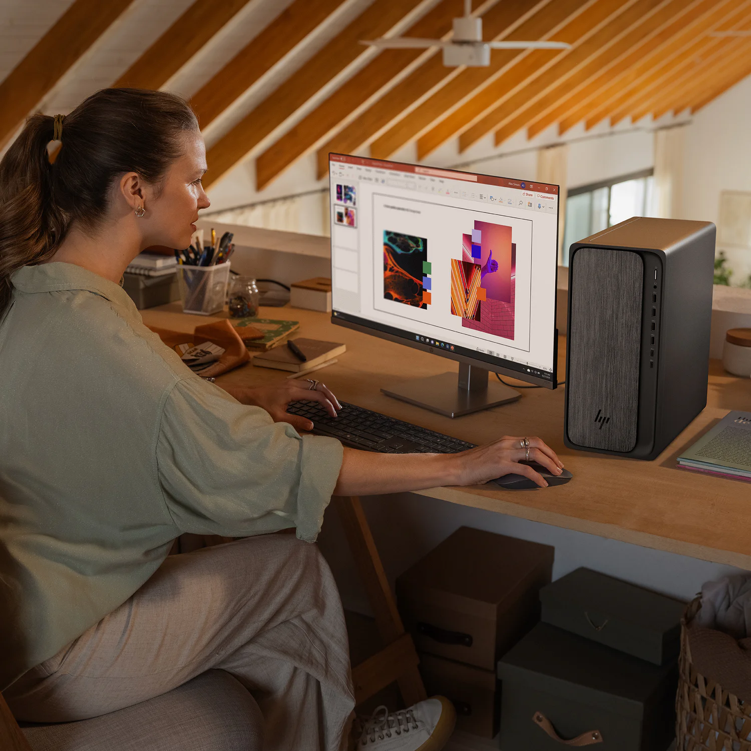 Computador HP OmniDesk M02-0034ns AMD Ryzen 5 8500G 16GB 512GB SSD FreeDOS - Imagem 7