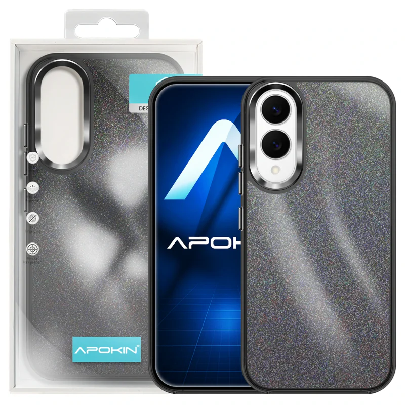 Capa Acrílica Apokin com Purpurina para Samsung Galaxy S25 Edge Prata - Imagem 6
