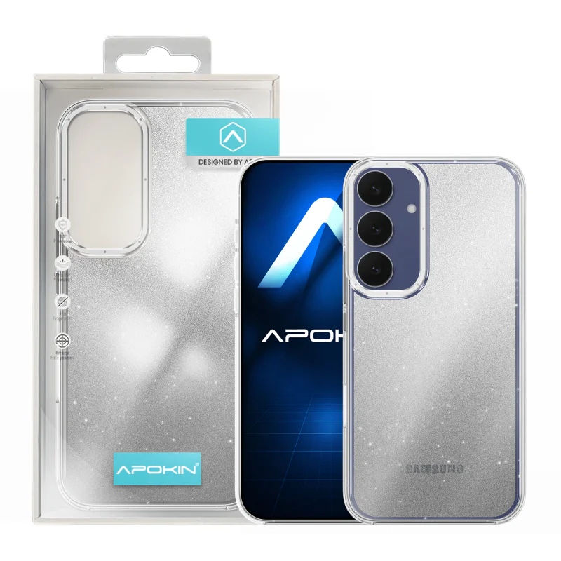 Capa Apokin Acrílica com Purpurina para Samsung Galaxy A16 Prata - Imagem 3