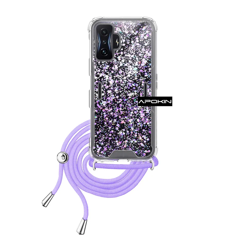 Capa Apokin para Xiaomi Poco F4 GT Gel Transparente com Cordão Preto - Imagem 2