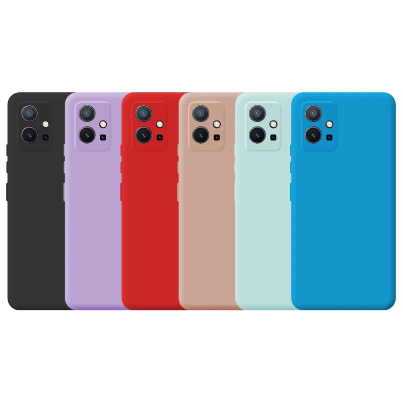 Capa Apokin para Vivo Y55 5G Silicone Macio com Proteção de Câmara 3D Lilás