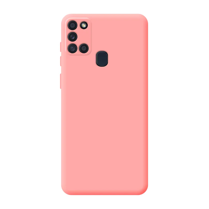 Capa Apokin para Samsung Galaxy A21s em Silicone Suave com Proteção de Câmara 3D Azul Turquesa - Imagem 4