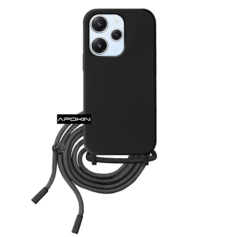 Capa Apokin para Xiaomi Redmi 12 Flexível com Cordão Preto - Imagem 6
