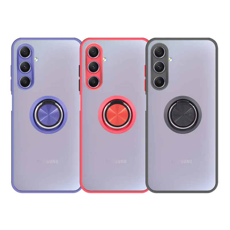 Capa de Gel Apokin para Samsung Galaxy A34 5G com Suporte Magnético Fumê Variedade de cores