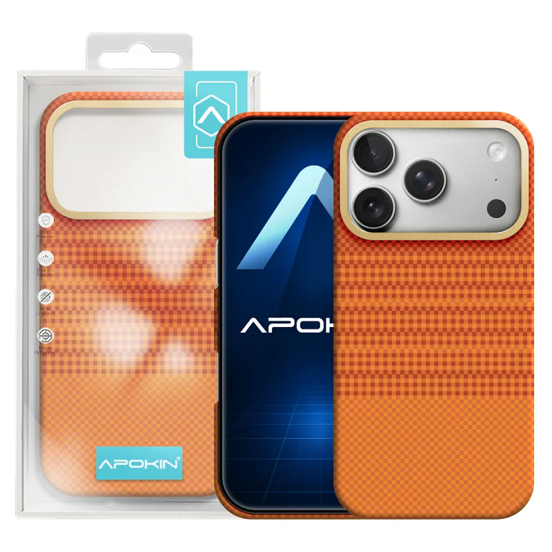 Capa Apokin para iPhone 17 Pro e 18 Pro Fibra de Kevlar com MagSafe Azul - Imagem 4