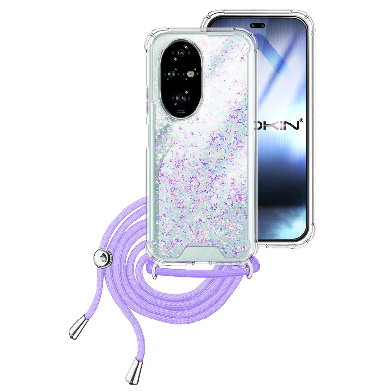 Capa Apokin Honor 200 Pro Gel Transparente com Cordão Rosa - Imagem 2