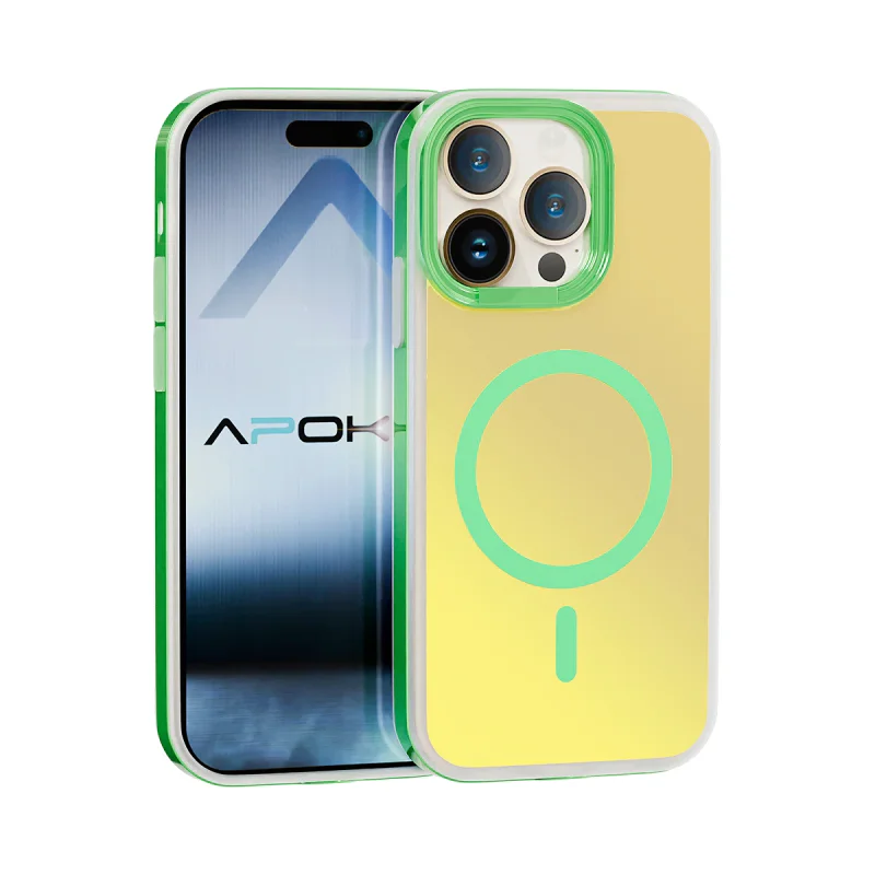 Capa Iridescente Camaleão Apokin com MagSafe para iPhone 12 Pro Max Prata - Imagem 2