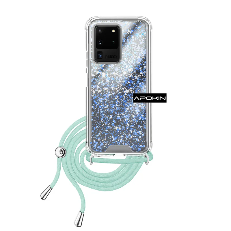 Capa de Gel Apokin Transparente com Cordão para Samsung Galaxy S20 Ultra Lilás - Imagem 4