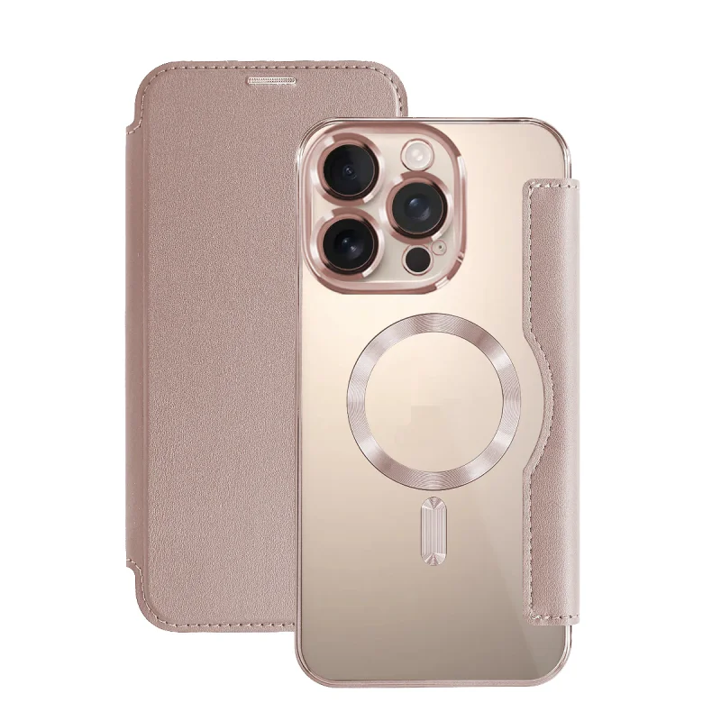 Capa Apokin Mocome Cromada com Tampa e MagSafe para iPhone 16 Pro Max Fúcsia - Imagem 5