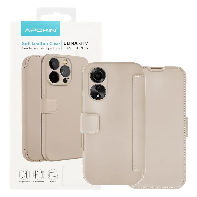 Capa Silicone Apokin para Oppo A78 4G com Efeito Pele Rosa claro - Imagem 3