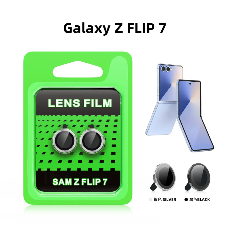 Protetor de Lentes Apokin para Samsung Galaxy Z Flip7 Preto