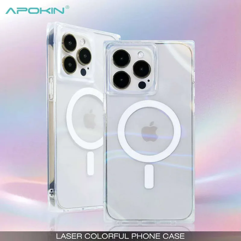 Capa Apokin para iPhone 15 Efeito Espelho Transparente com MagSafe - Imagem 3