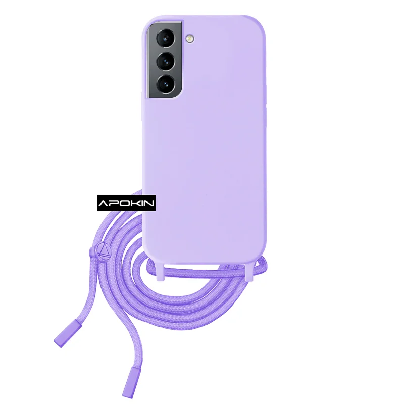Capa Suave Apokin para Samsung Galaxy S21 Plus com Cordão Azul Turquesa - Imagem 4