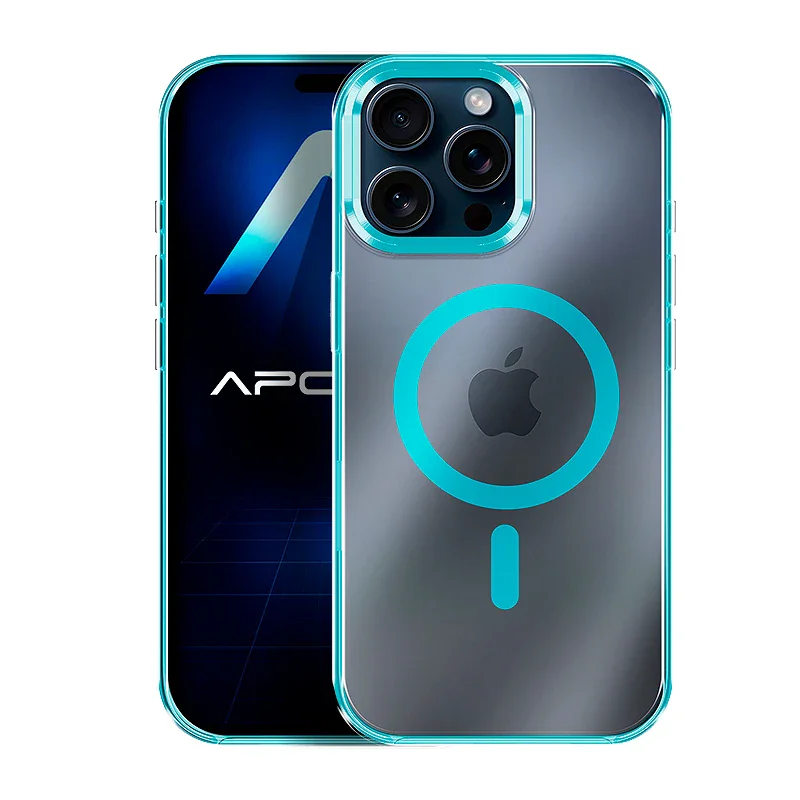 Capa Acrílica Premium Transparente com MagSafe iPhone 15 Pro Max Variedade de cores - Imagem 2