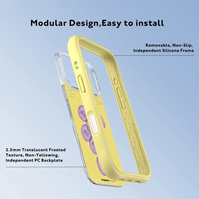 Capa Apokin Youngkit Authentic Series para iPhone 17 Pro e iPhone 18 Pro Magnética Amarelo - Imagem 3