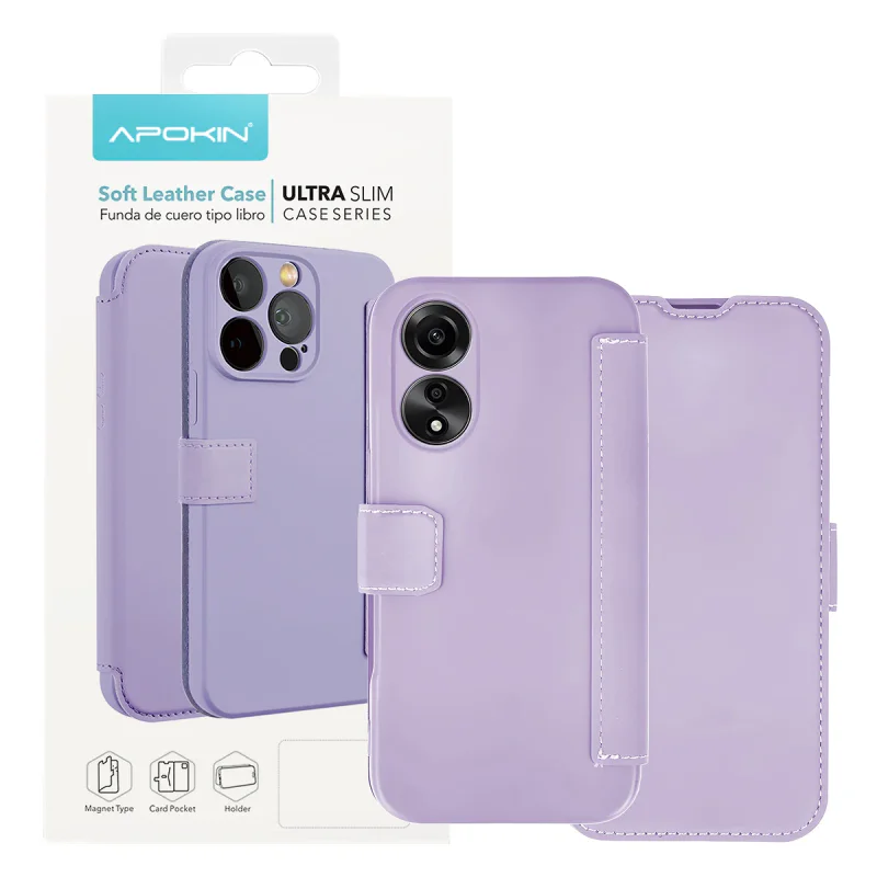 Capa Silicone Apokin para Oppo A78 4G com Efeito Pele Rosa claro - Imagem 2