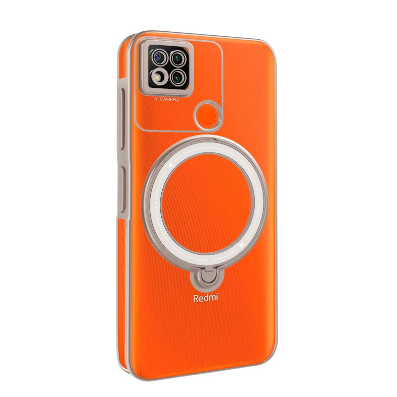 Capa Apokin para Xiaomi Redmi 9C com Anel MagSafe Rosa - Imagem 4