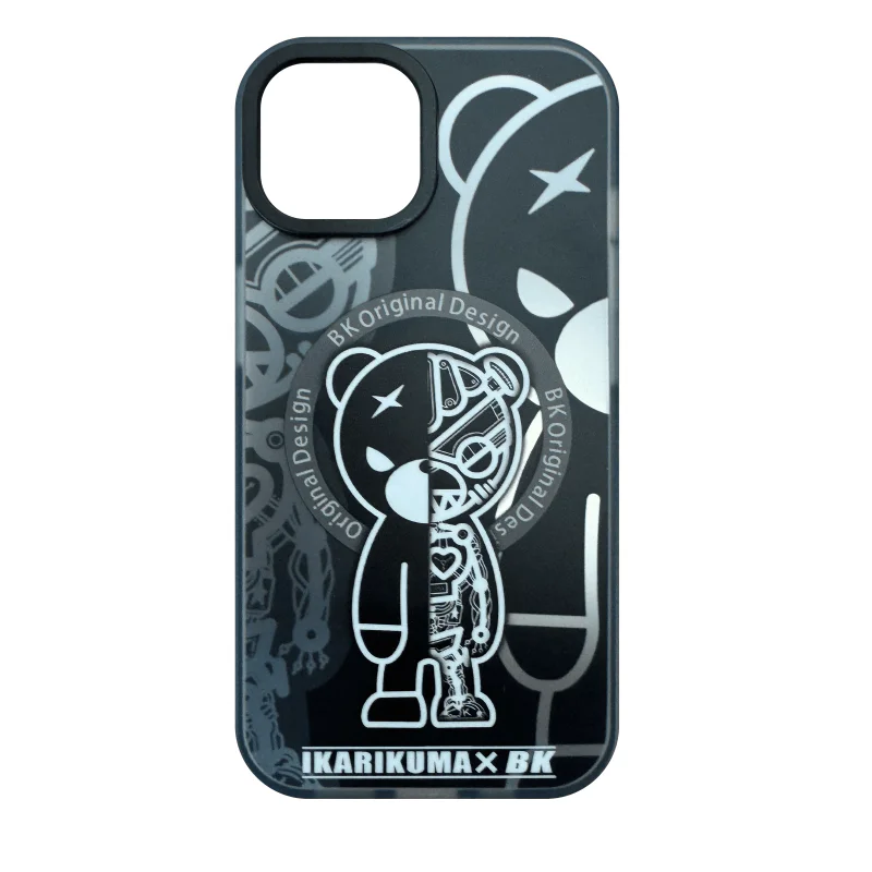 Capa Apokin para iPhone 15 Pro Mikalen Black Bear com MagSafe Desenho 3 - Imagem 2