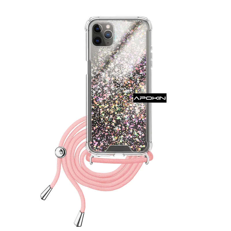Capa Apokin em Gel Transparente com Cordão para iPhone 11 Pro Max Variedade de cores - Imagem 3