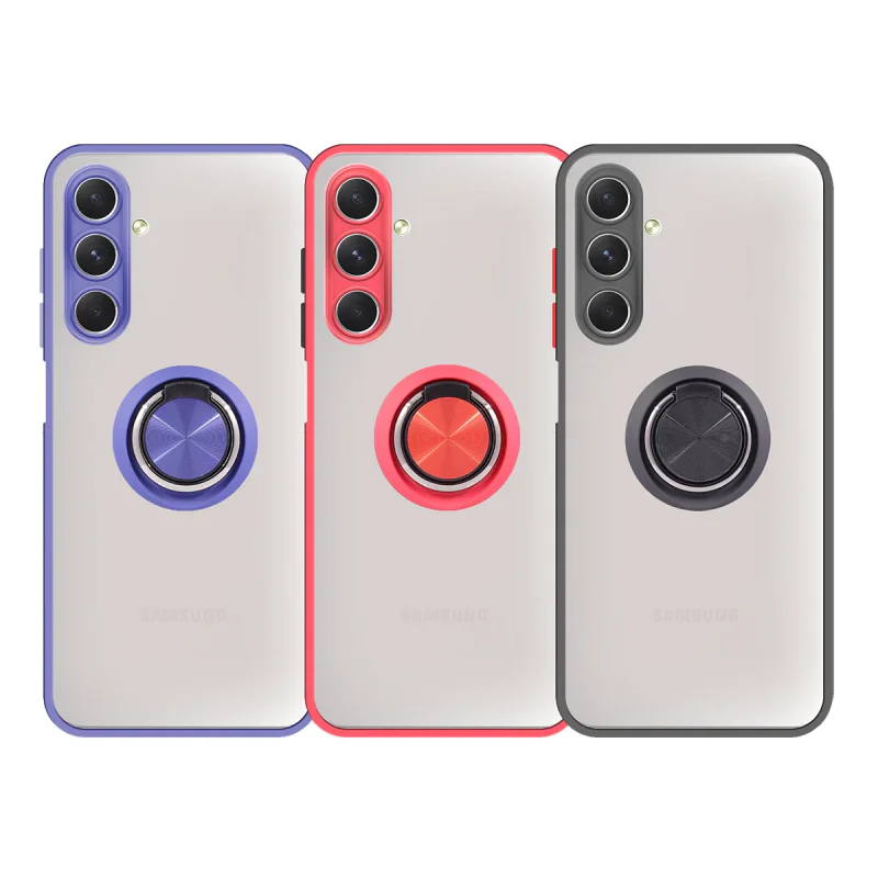 Capa de Gel Apokin para Samsung Galaxy A54 5G com Suporte Magnético Fumado Vermelho