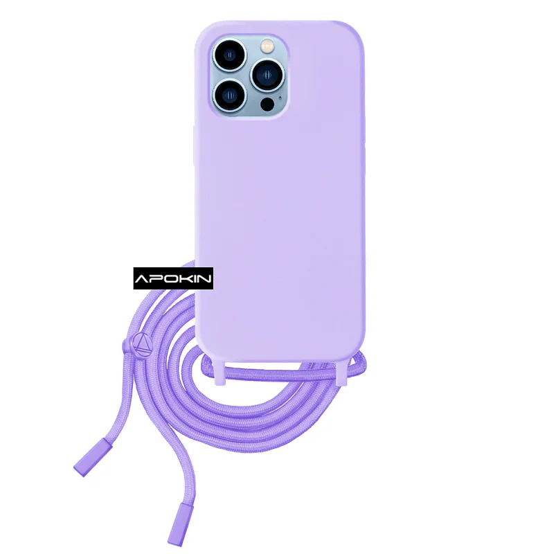 Capa Macia Apokin com Cordão para iPhone 13 Pro Rosa - Imagem 4