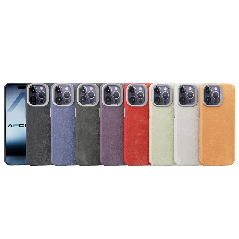 Capa Mocome Apokin para iPhone 14 Pro em Pele com MagSafe Pistache - Imagem 1