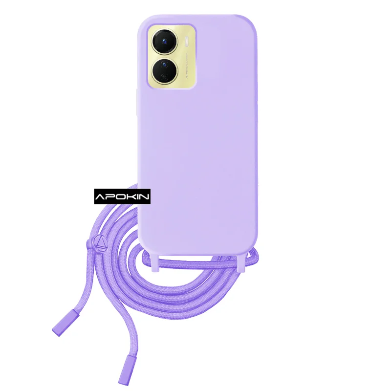 Capa Apokin para Vivo Y16 Macia com Cordão Azul Turquesa - Imagem 4