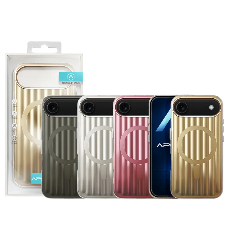 Capa Mate Metalizada Apokin com MagSafe para iPhone 17 Air Prata - Imagem 1