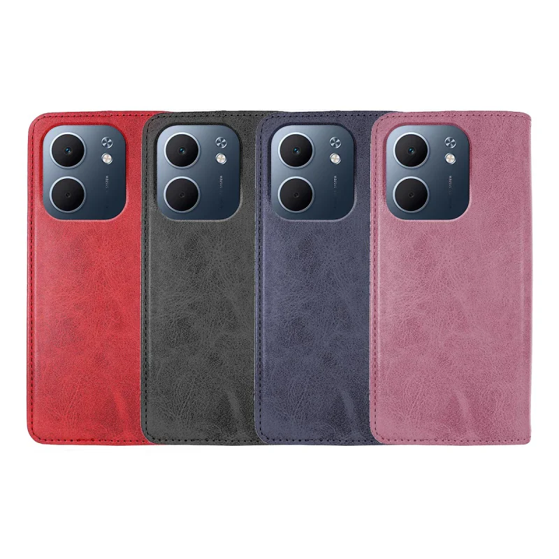 Capa Apokin para Oppo A5X com Porta-Cartões em Polipele Preto