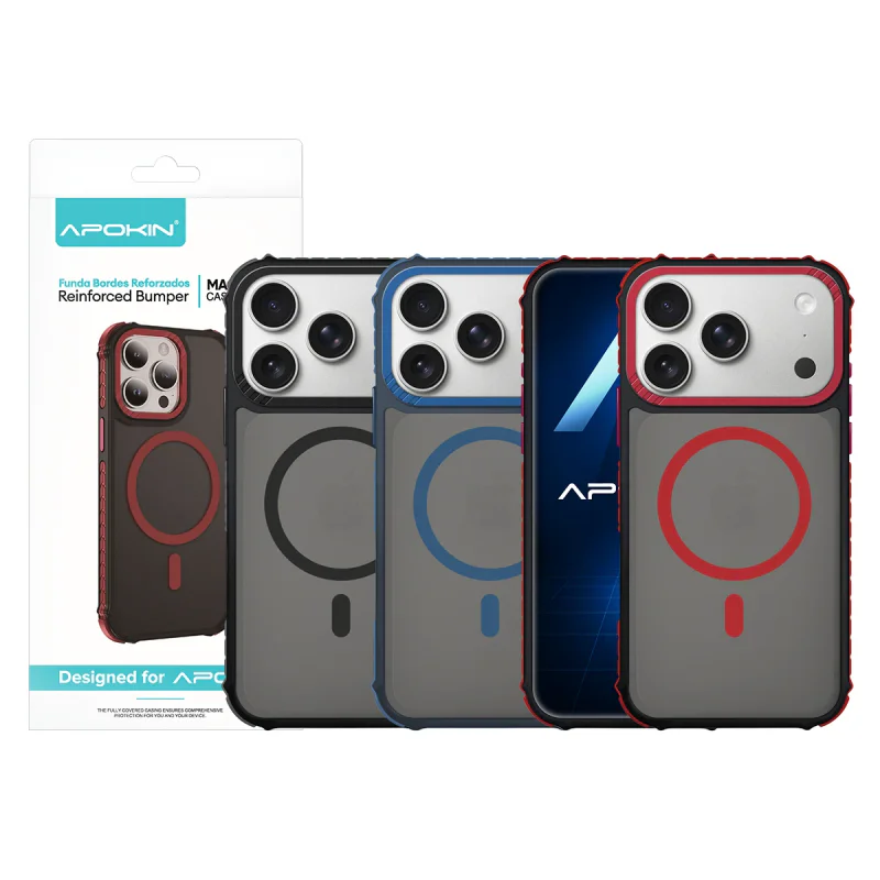 Capa Apokin Rock Fumada com MagSafe para iPhone 17 Pro / 18 Pro Vermelho - Imagem 1