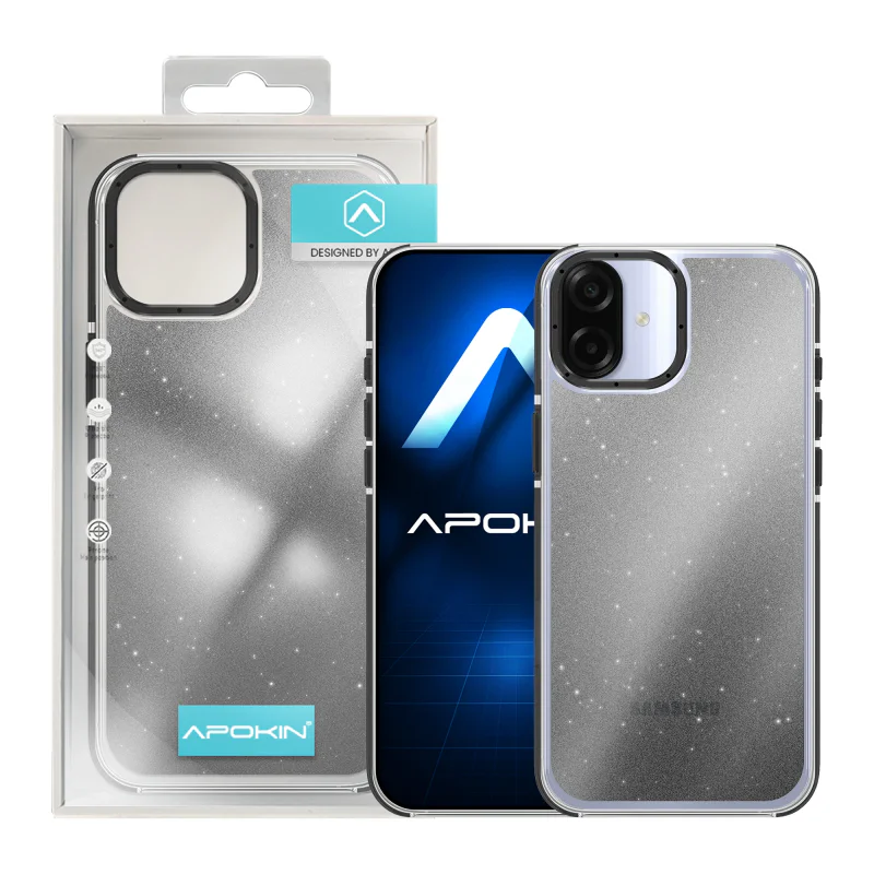 Capa Apokin Acrílica com Glitter para Samsung Galaxy A07 Preto - Imagem 2
