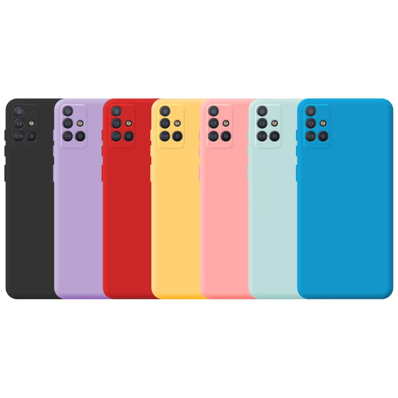 Capa Apokin para Samsung Galaxy A51 Silicone Suave com Proteção de Câmara 3D Azul - Imagem 1