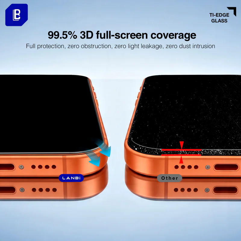 Protetor de Ecrã Apokin em Titânio para iPhone 17 Pro e iPhone 18 Pro Prata - Imagem 6