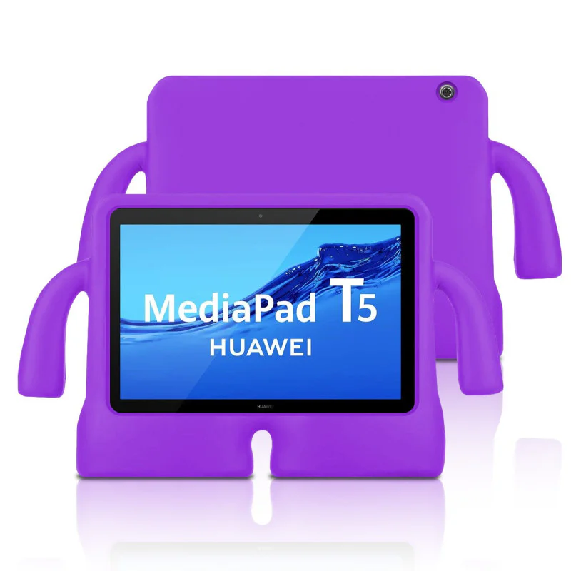 Capa de Silicone Apokin para Huawei MediaPad T3 10,1 polegadas Antichoques para Crianças Lila