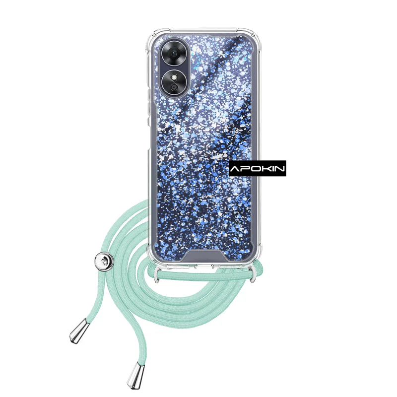 Capa Apokin para Oppo A17 4G Gel Transparente com Cordão Variedade de cores - Imagem 4
