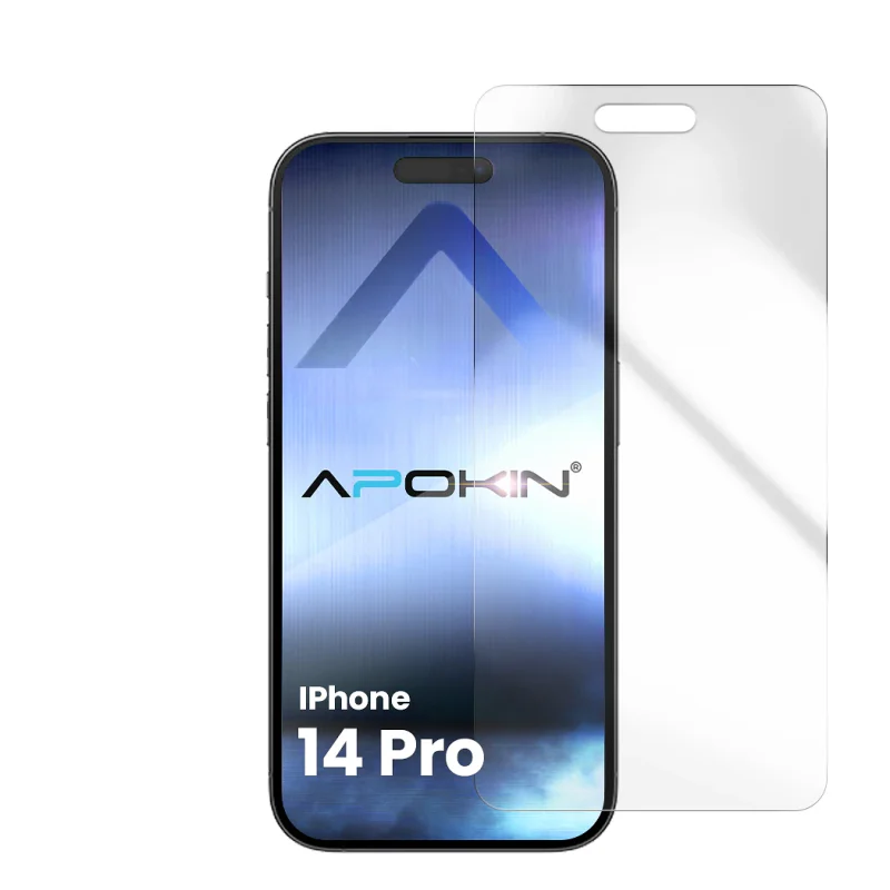 Película de Vidro Temperado Apokin para iPhone 14 Pro Transparente - Imagem 5