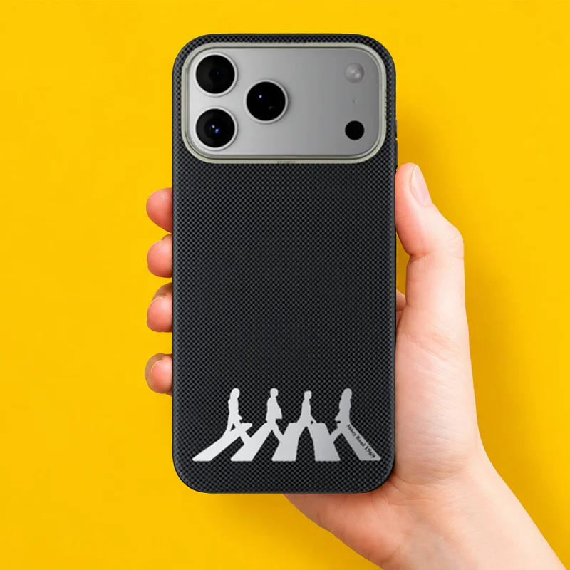 Capa Apokin Airity Abbey Road 1969 para iPhone 17 Pro e 18 Pro em Fibra de Aramida Azul - Imagem 5